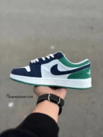 کتونی جردن وان لو / سفید آبی سبز 27207 - تصویر 4