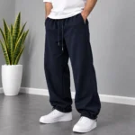 3-thread-cotton-French-terry-baggy-style-joggers-Navy-blue-Length-110-cm-Elastic-waistband-Dual-function-adjustable-cuffs-with-stoppers-Code-8005-www.heroshoop.com-view-3.webp
