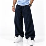 Baggy-Jogger-Pants-3-Thread-French-Terry-Cotton-Adjustable-Cuffs-with-Cord-Locks-Navy-Blue-Code-8005-www.heroshoop.com-View-1.webp