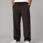 شلوار پارچه ای بگ استایل / پارچه لیوسل رنگ قهوه ای ساده / مناسب فصل