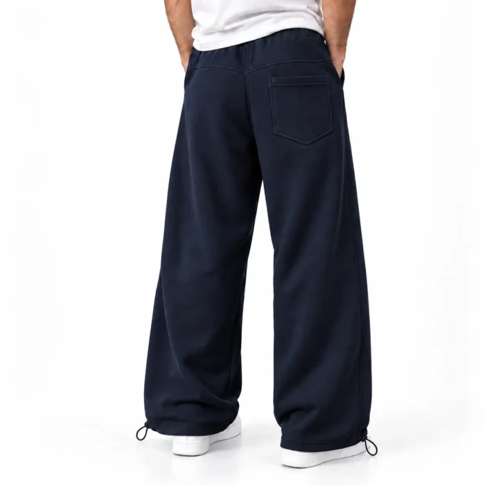 Baggy-style-joggers-Elastic-waistband-Adjustable-cuffs-with-toggles-Navy-blue-Code-8005-www.heroshoop.com-view-2.webp