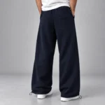 Baggy-style-joggers-Length-110-cm-Elastic-waistband-Adjustable-cuffs-with-toggles-Color-Navy-blue-Code-8005-3-thread-cotton-French-terry-www.heroshoop.com-view-2.webp