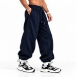 Baggy-style-joggers-with-elastic-waistband-convertible-cuffs-two-way-hem-premium-3-thread-cotton-fabric-length-110-cm-navy-blue-code-8005-www.heroshoop.com-view-11.webp