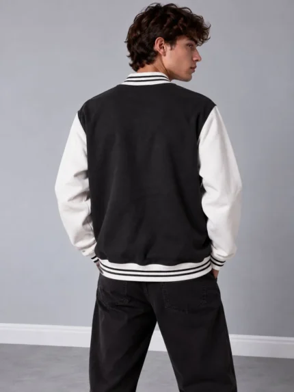 Boxy-fit-bomber-style-sweatshirt-with-embroidery-Black-White-Brushed-3-thread-cotton-French-terry-www.heroshoop.com-رهثص-1.webp
