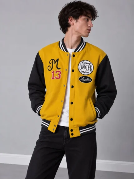 Boxy-fit-bomber-style-sweatshirt-with-embroidery-Orange-Brushed-3-thread-cotton-French-terry-www.heroshoop.com-view-1.webp