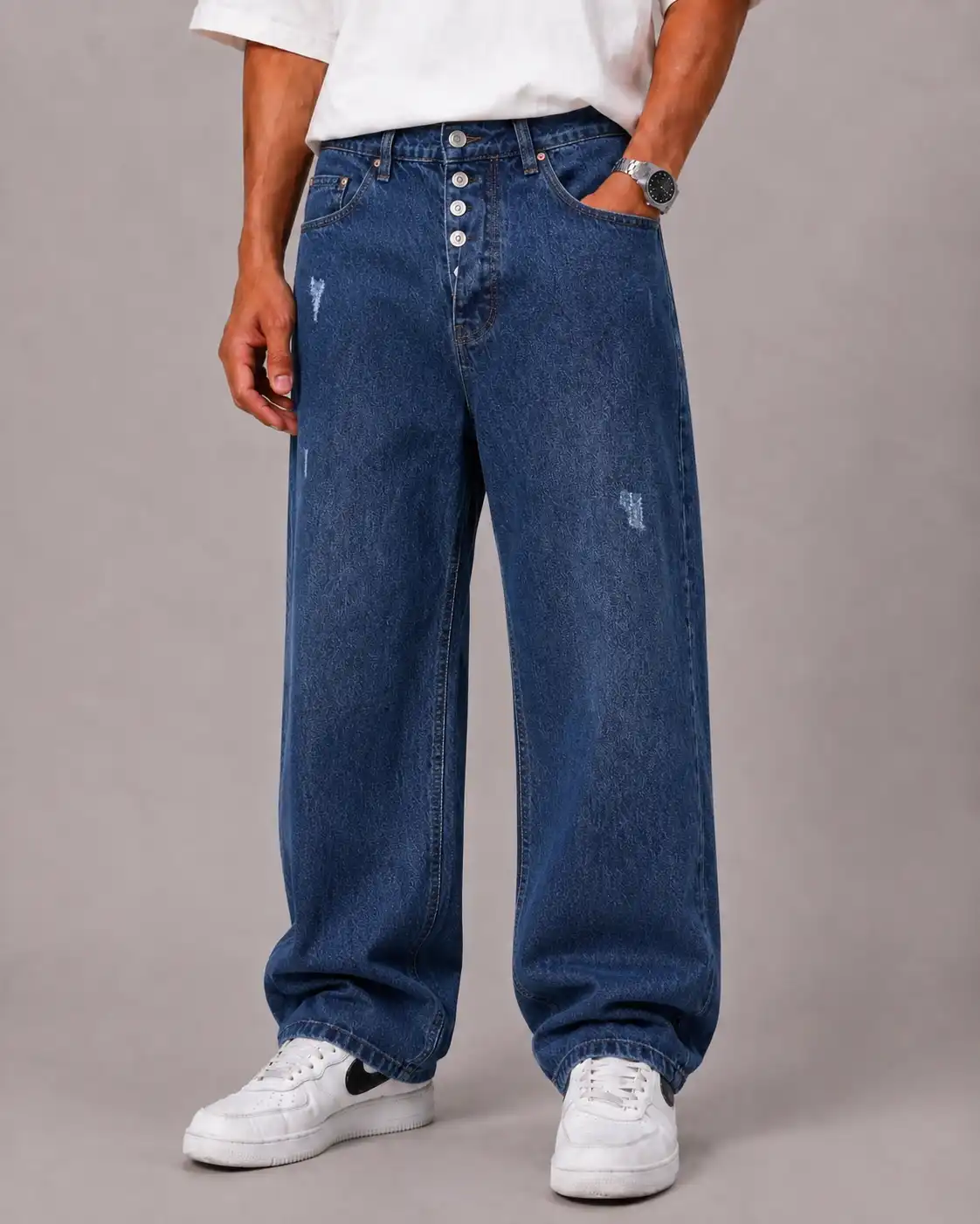 Dark-blue-baggy-jeans-heroshoop-1.webp شلوار جین آبی پررنگ بگ استایل / کد 4231 - تصویر 1