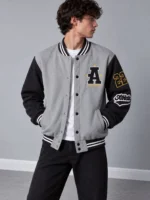 Heavyweight-French-terry-bomber-sweatshirt-Embroidered-A-design-Grey-and-black-WWW.HEROSHOOP.COM-view-1.webp