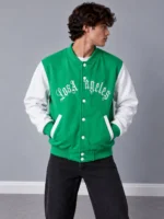 Heavyweight-French-terry-bomber-sweatshirt-Embroidered-print-Pale-green-WWW.HEROSHOOP.COM-view-1.webp