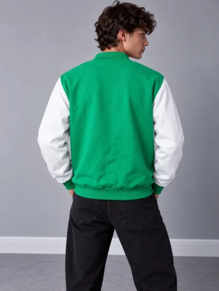 Heavyweight-French-terry-bomber-sweatshirt-Embroidered-print-Pale-green-WWW.HEROSHOOP.COM-view-2.webp
