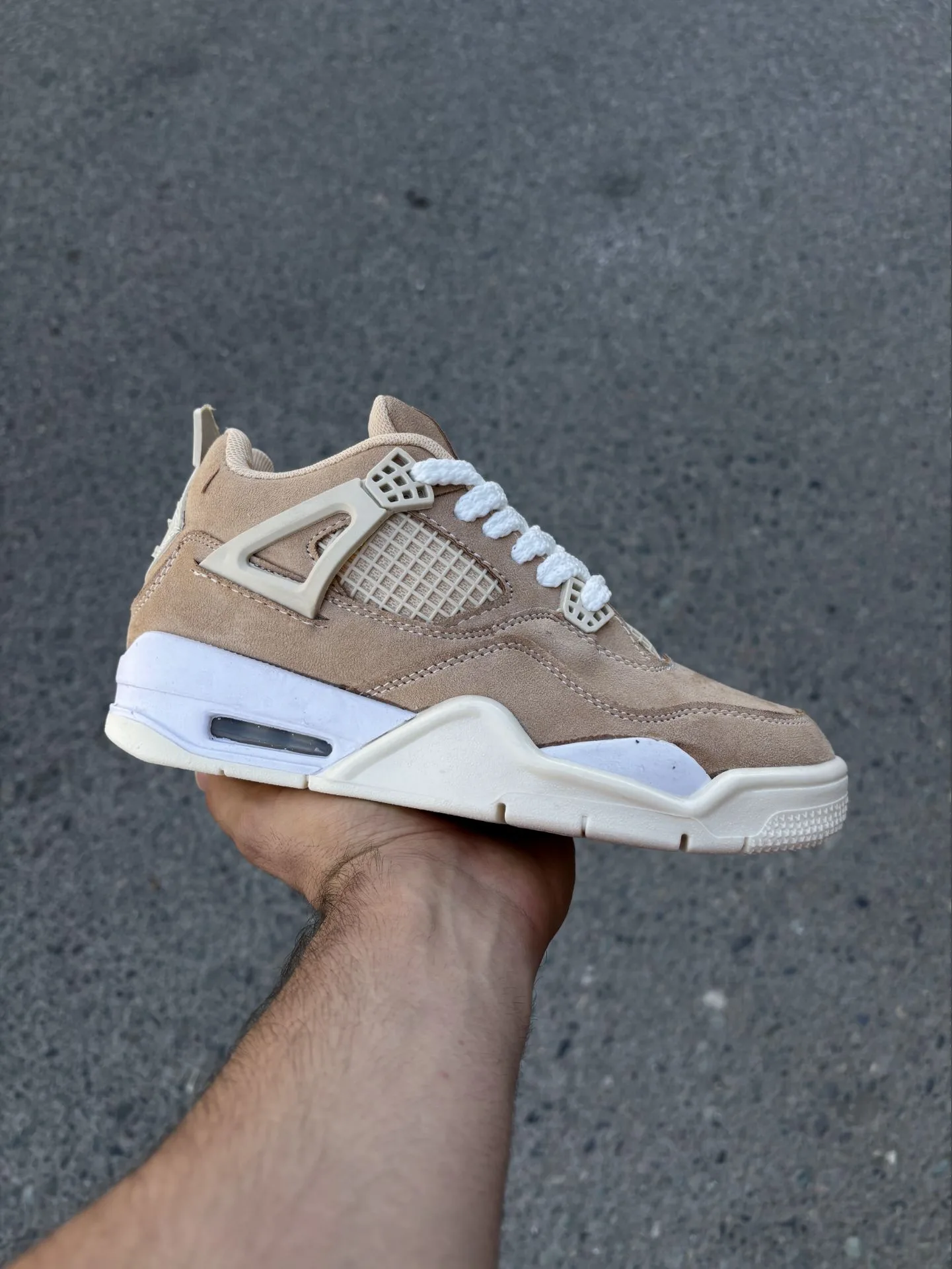 Jordan-Four-Cotton-Cream-Color-heroshoop.webp کتونی جردن فور / رنگ کرم 27114 - تصویر 1