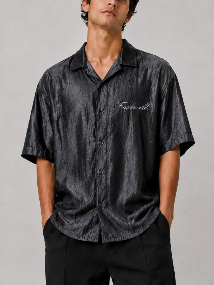Men-Pari-Churok-Shirt-Boxy-Fit-Black-Color-heroshoop.webp پیراهن مردانه پارچه پری چروک / قواره باکسی / رنگ مشکی 4063 - تصویر 1