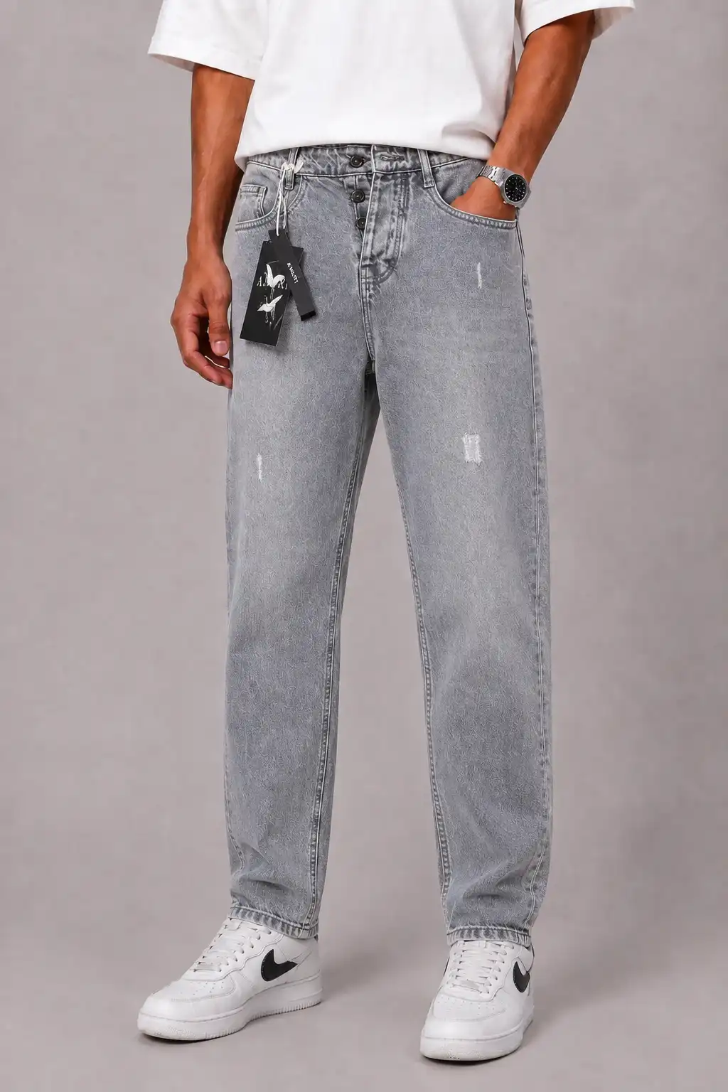Mom-Style-Jeans-Gray-heroshoop.webp شلوار جین مام استایل / رنگ طوسی / کد 3/28/3 - تصویر 1