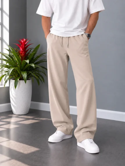 Natural-Lyocell-Fabric-Fit-Trousers-Length-110-Khaki-heroshoop.com-view1.webp