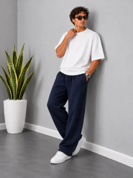 Natural-Lyocell-Fabric-Fit-Trousers-Length-110-Navy-Blue-heroshoop.com-view2.webp