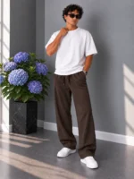 Natural-Lyocell-Fabric-Slim-Fit-Trousers-Length-110-Dark-Brown-heroshoop.com-view2.webp