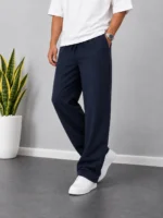 Natural-Lyocell-Fabric-Slim-Fit-Trousers-Length-110-Navy-Blue-heroshoop.com-view1.webp