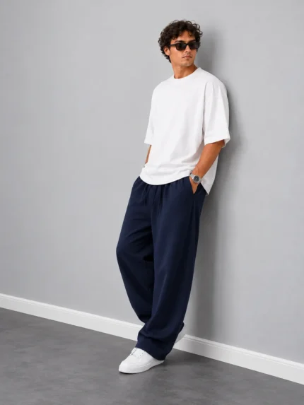 Natural-Lyocell-Fabric-Slim-Fit-Trousers-Length-110-Navy-Blue-heroshoop.com-view2.webp