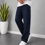 Natural-Lyocell-Semi-Baggy-Fit-Trousers-Length-110-Navy-Blue-heroshoop.com-view1.webp