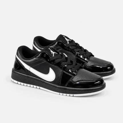 Nike-Jordan-1-Low-Sneakers-Black-White-Patent-Leather-Code-148-WWW.HEROSHOOP.COM-VIEW-2.webp