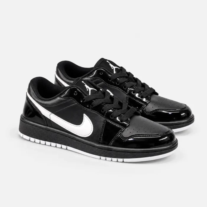 Nike-Jordan-1-Low-Sneakers-Black-White-Patent-Leather-Code-148-WWW.HEROSHOOP.COM-VIEW-2.webp