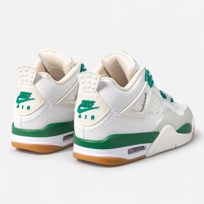 کتونی نایک جردن فور رنگ سبز سفید / کد 406 / JORDAN 4 - تصویر 4