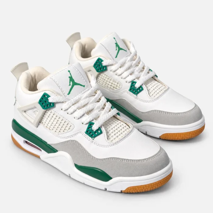 Nike-Jordan-4-Sneakers-Extended-Sizes-37–48-White-Green-Code-406-WWW.HEROSHOOP.COM-VIEW-4.webp