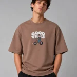 Premium-Cotton-T-Shirt-Makan-GOOD-VIBES-Print-Brown-heroshoop.com-View-1.webp