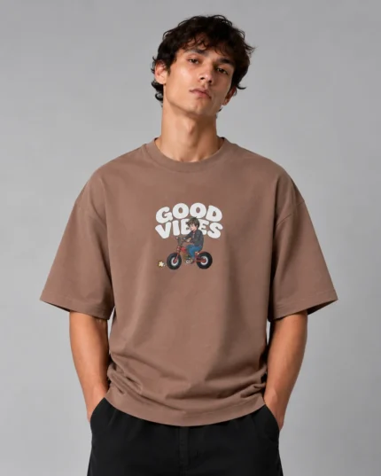 Premium-Cotton-T-Shirt-Makan-GOOD-VIBES-Print-Brown-heroshoop.com-View-1.webp