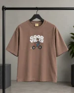 Premium-Cotton-T-Shirt-Makan-GOOD-VIBES-Print-Brown-heroshoop.com-View-2.webp