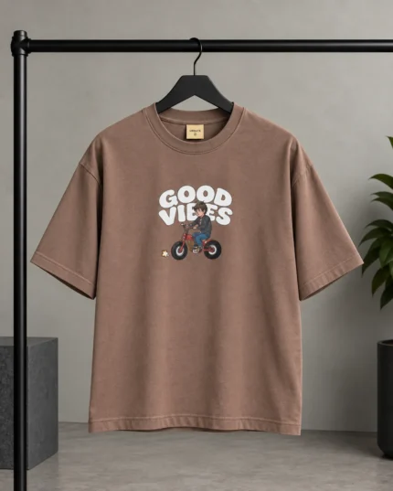 Premium-Cotton-T-Shirt-Makan-GOOD-VIBES-Print-Brown-heroshoop.com-View-2.webp