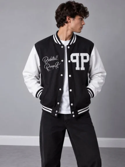 Printed-Boxy-Fit-Bomber-Sweatshirt-Brushed-3-Thread-Cotton-Fleece-color-black-www.heroshoop.com-view-1.webp