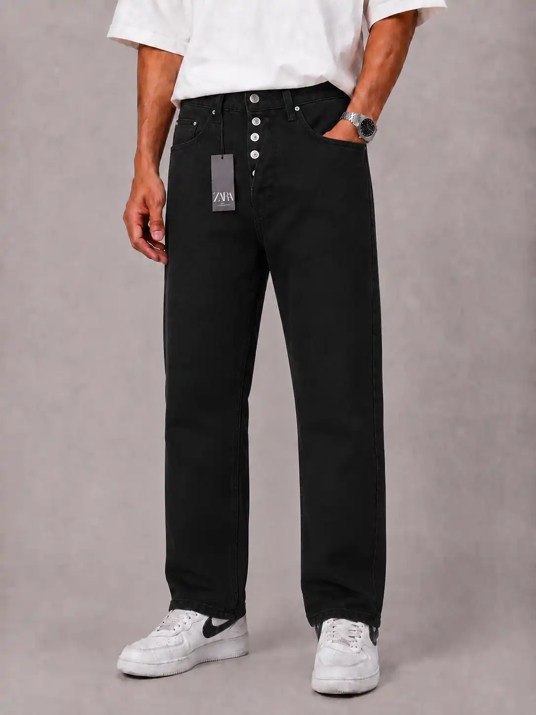 Regular-straight-jeans-black-heroshoop-1.webp شلوار جین راسته رگولار مشکی / کد 1754 - تصویر 1