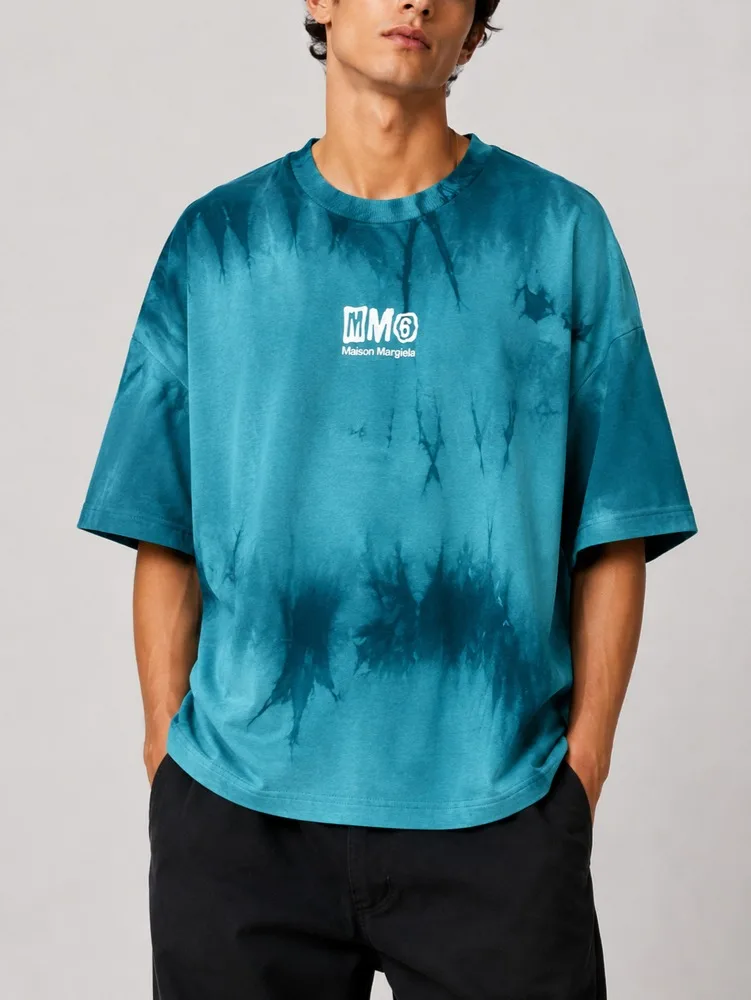 Turquoise-colored-watercolor-biscuit-pattern-cotton-sports-t-shirt-heroshoop.webp تیشرت اسپرت آبرنگی پارچه پنبه بیسکوییتی / رنگ فیروزه ای / کد 27145 - تصویر 1