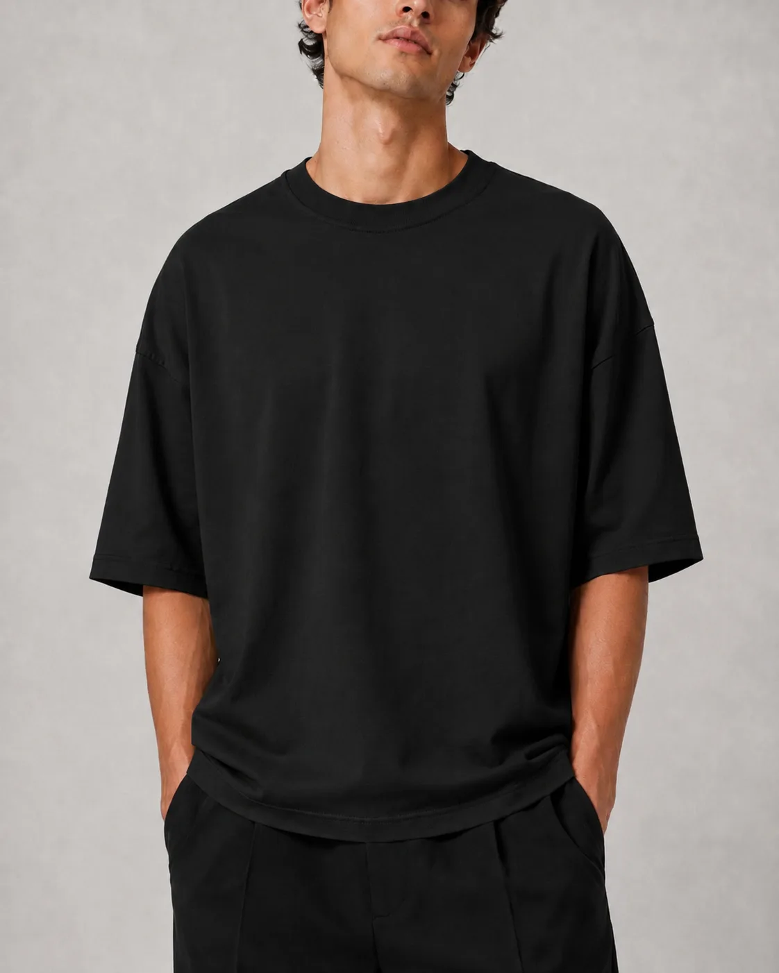 plain-black-cotton-t-shirt-heroshoop.webp تیشرت ساده پنبه دو نخ / رنگ مشکی / کد 27132 - تصویر 1
