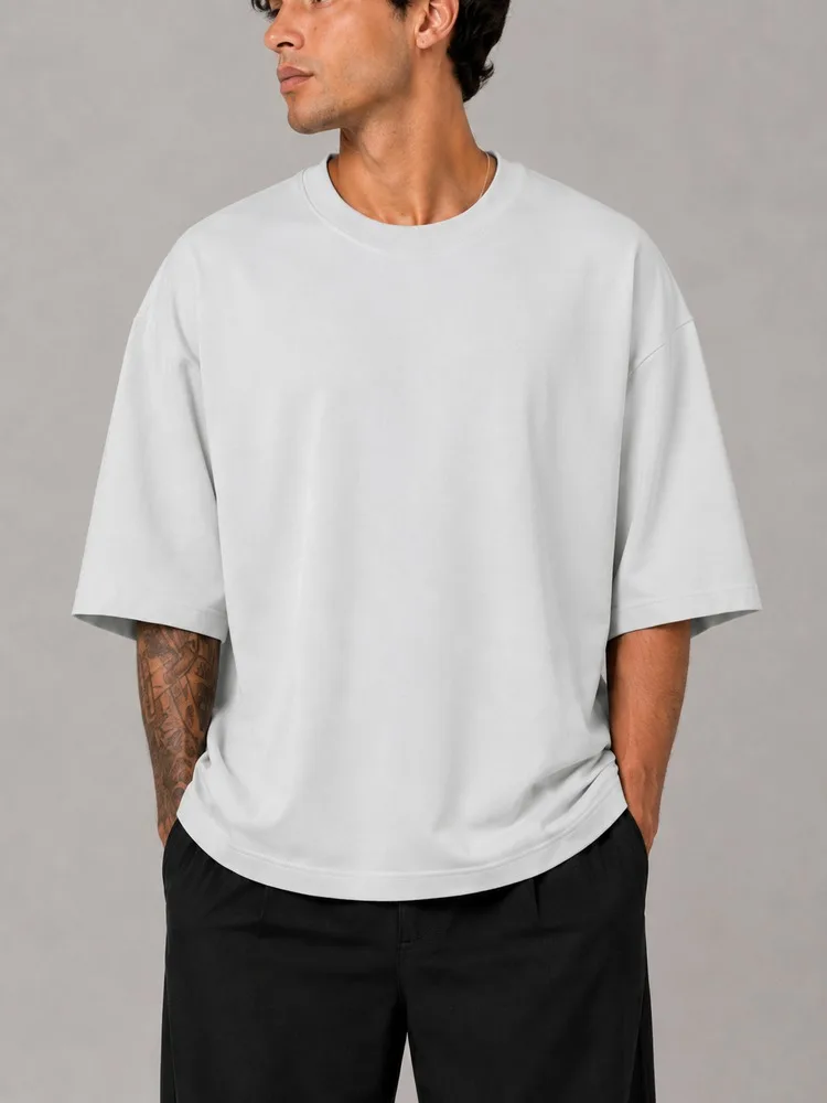 plain-light-gray-cotton-t-shirt-heroshoop.webp تیشرت ساده پنبه دو نخ / رنگ آبی روشن / کد 27139 - تصویر 1