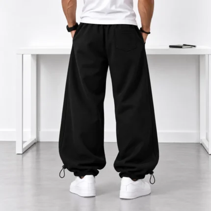 Baggy-style-joggers-3-thread-cotton-French-terry-fabric-Black-Dual-style-cuffs-fitted-or-loose-Code-8001-www.heroshoop.com-view-2-1.webp