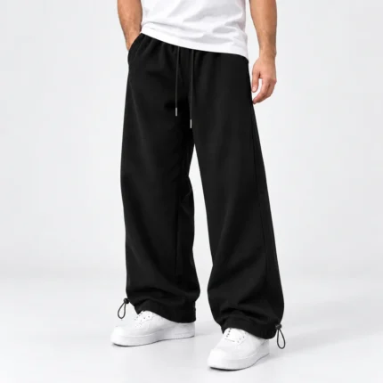 Black-Baggy-Joggers-3-thread-cotton-French-terry-with-fleece-lining-Adjustable-cuffs-with-toggle-stoppers-Code-8001-www.heroshoop.com-view-1-1.webp