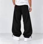 Black-Baggy-Joggers-3-thread-cotton-French-terry-with-fleece-lining-Adjustable-cuffs-with-toggle-stoppers-Code-8001-www.heroshoop.com-view-2-1.webp