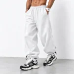 White-Baggy-Sport-Joggers-3-Thread-Cotton-French-Terry-Dual-Mode-Adjustable-Cuffs-www.heroshoop.com-view-1.webp