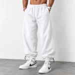 White-Sport-Jogger-Pants-Baggy-Fit-Premium-3-Thread-Cotton-Fleece-Dual-Mode-Adjustable-Cuffs-with-Stoppers-Master-Grade-Quality-www.heroshoop.com-view-1.webp